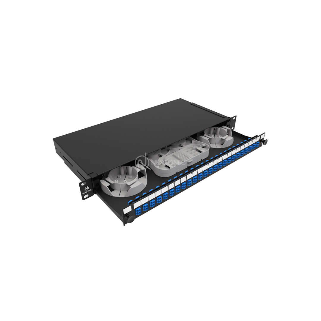 24 DX / 48 SX Patch Panel + Splice Caset