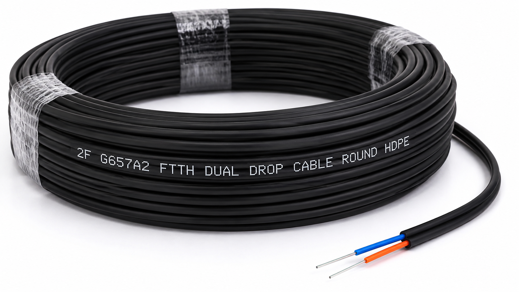 Switchcom 2F Dual Drop Cable Round HDPE G657A2